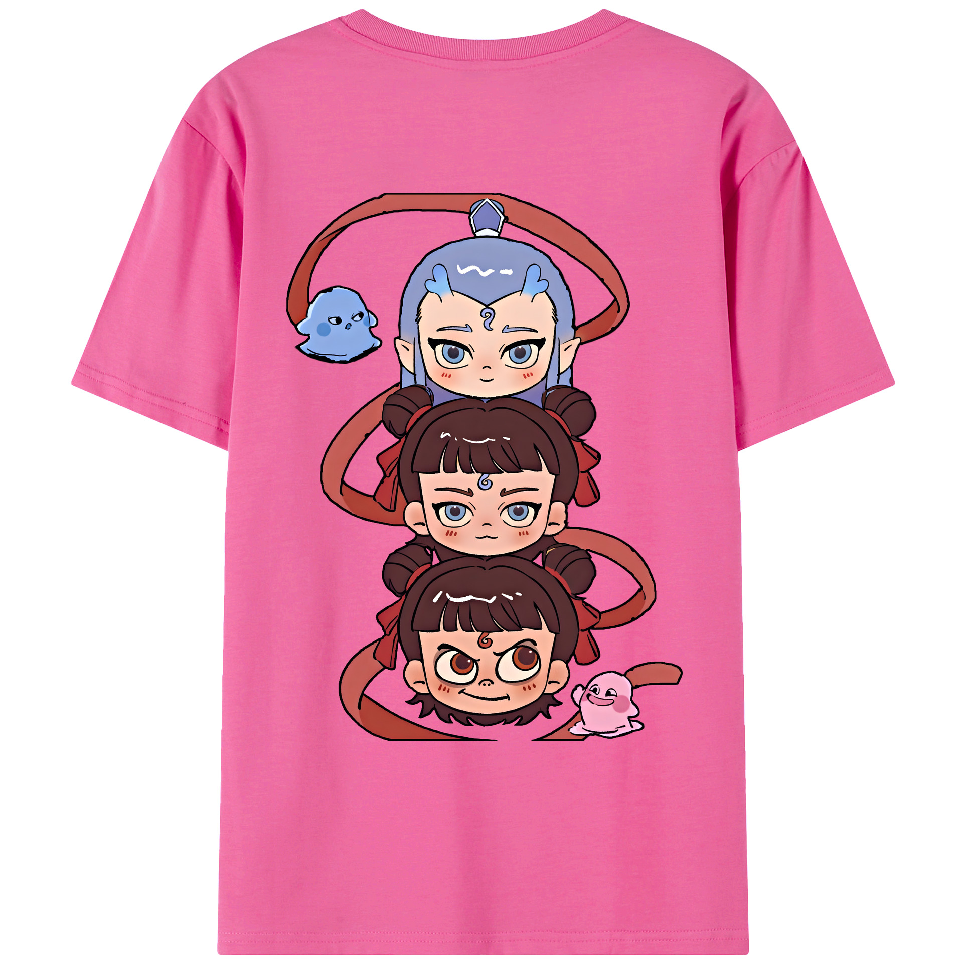 （画像用） Ne Zha 2 ナタ 魔童の大暴れ レディース半袖Tシャツ(バックプリント)